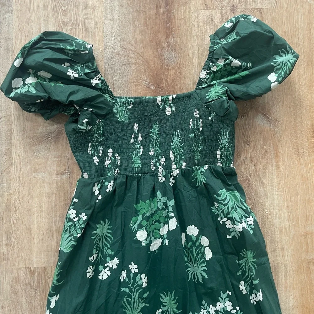 Tuckernuck Viridian Stamped Bouquets Gabrielle Dress - Picture 10 of 11